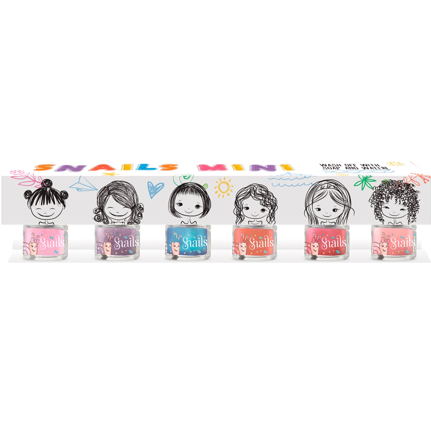 Kindvriendelijke nagellak - Snails 6 of 7 mini-pack