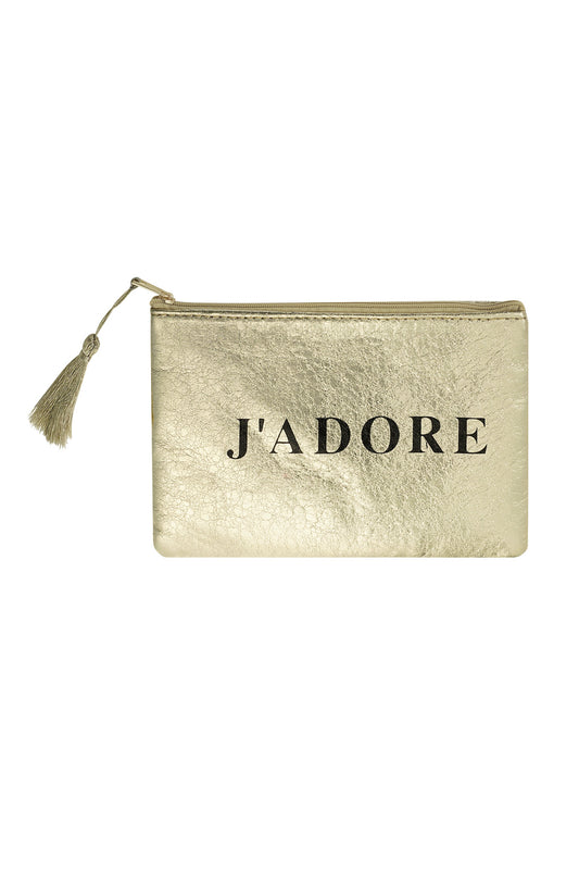 Make-up tas 'J'adore' - Goud