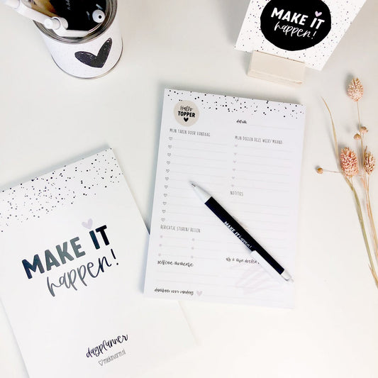 Planner - Dagplanner A5 Make it happen