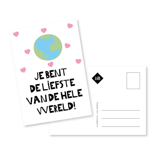 Wenskaart - Je bent de liefste van de wereld