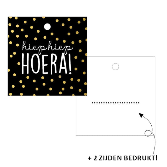 Cadeaulabel - Hiep hiep hoera