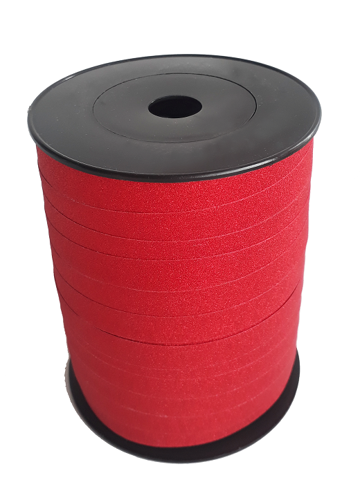 Lint - Glitter Krullint Rood (3 meter)