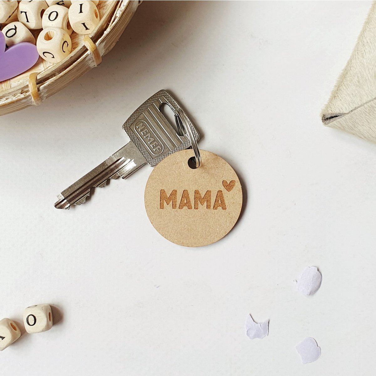 Sleutelhanger - Mama (hout)