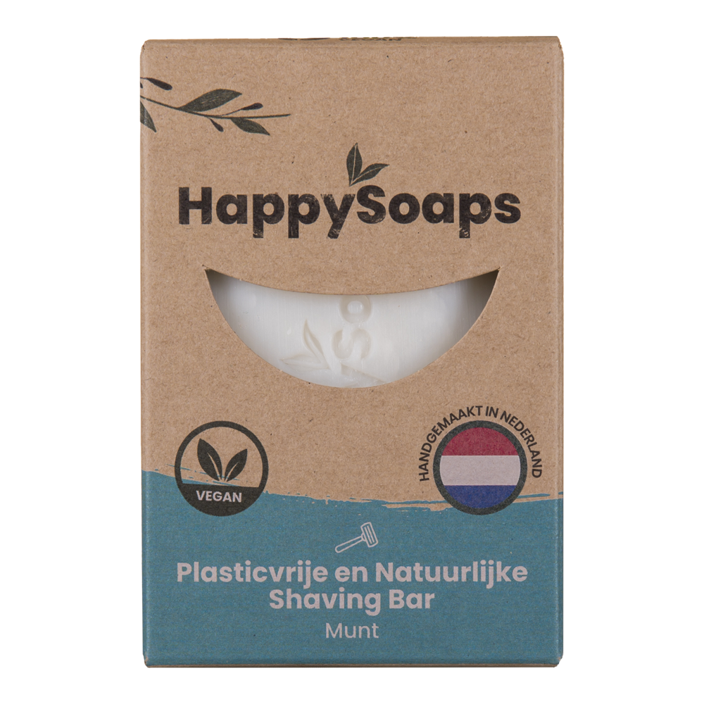 Happy Shaving Bar Kokos of Munt - Happy Soaps